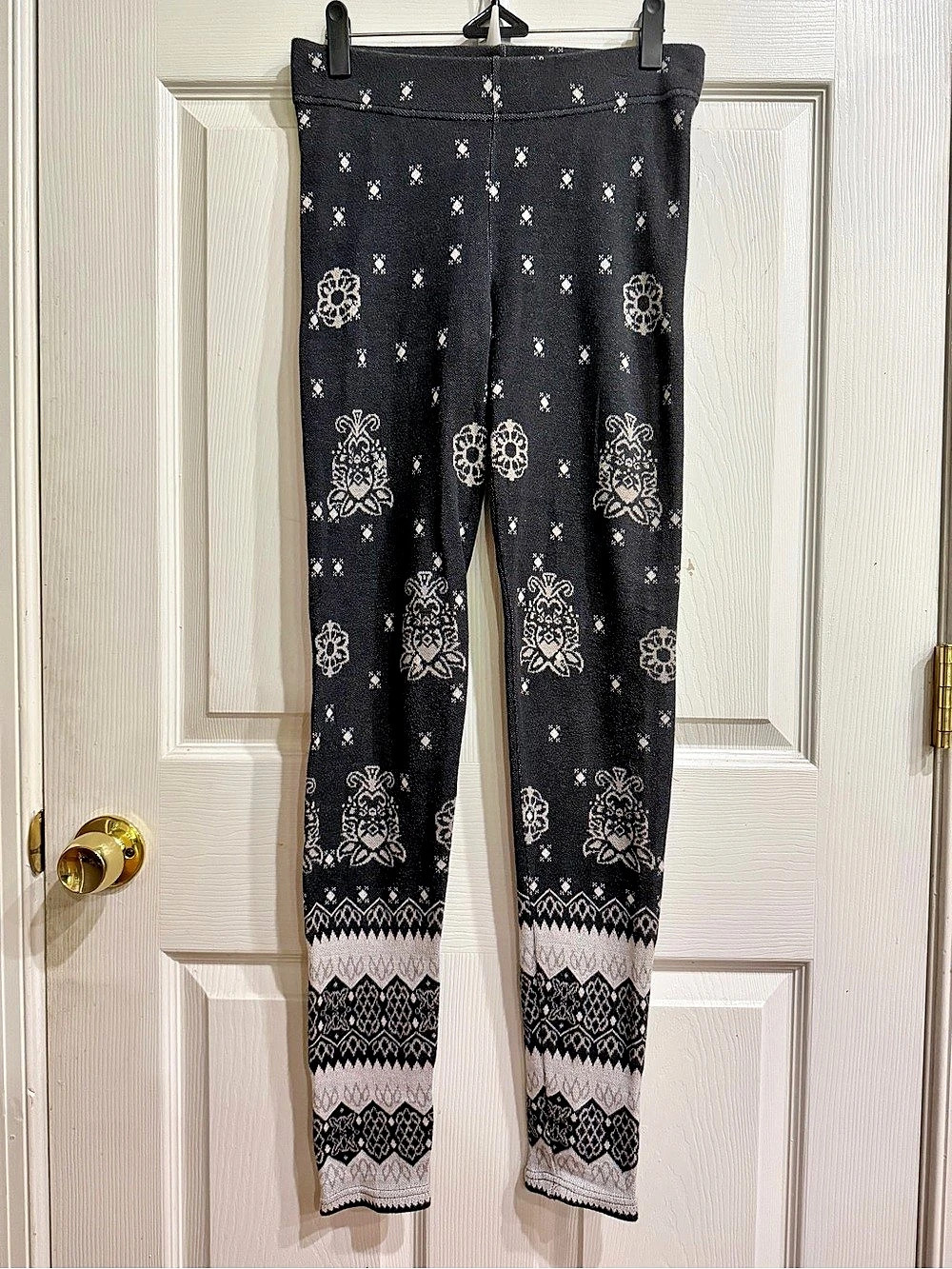 Free People Knit Floral Fair Isle / Lisle Leggings - Picture 2 of 4